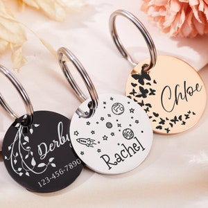 Dog Tag Dog Collar Tag Personalized Cat Tag Custom Cat Collar Tag Cat ID Tag Dog ID Tag Dog Name Tag Engraved Pet Tag Cat Name Tag Pet Gifts