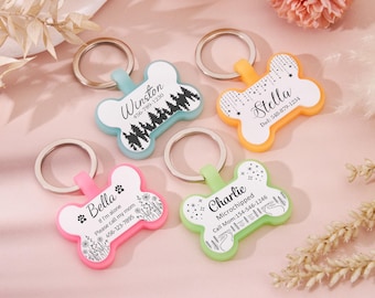 Personalisierte Hundemarke,Silikon Hundemarke,Silent Dog Tag,Erkennungsmarke für Hunde,Geräuschlose Silikon Hundemarke,Geräuschlose Hundemarke