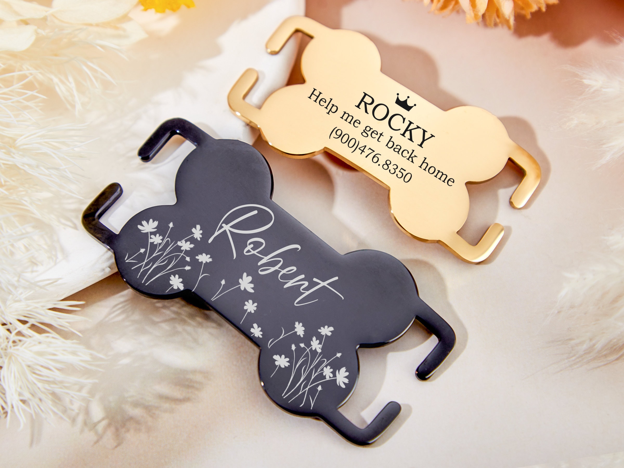 Silent dog tag personalized,Slide on dog tag,Dog Tags For Dogs,Custom Dog Name Tag,Engraved Pet ID Tag,Dog Tag Collar,Cat Tag,Puppy Tag