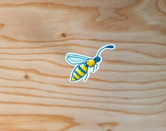 Flying honeybee sticker