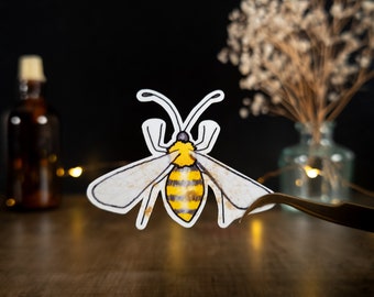 Cute vinyl die cut honeybee laptop water bottle sticker