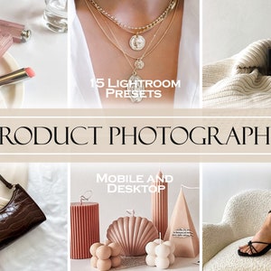 15 PRODUCT PHOTOGRAPHY lightroom presets, product presets jewelry presets instagram filter, beauty fashion presets for product photographer