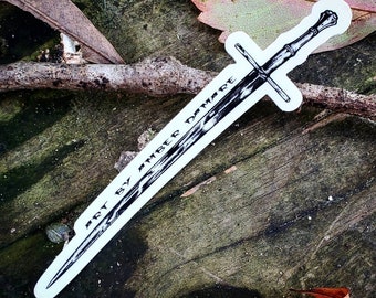 Longsword Vinyl Stickers - sword sticker - By Amber Damare
