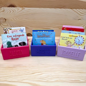 Pixi Buch Box personalisiert mit Name | 1–6 Fächer | 3D Druck Aufbewahrung | Geschenk für Kinder | Bücher Organizer | Ordnungssystem