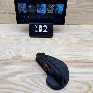 Musadapter för Switch 2 Joy-Con – Ergonomisk MouseCon 3D-utskriven från PLA med PTFE-glidare – Kontrolltillbehör för musläge och spel