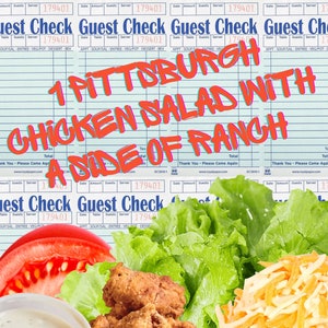 Pittsburgh Chicken Salad with Ranch Wall Print
