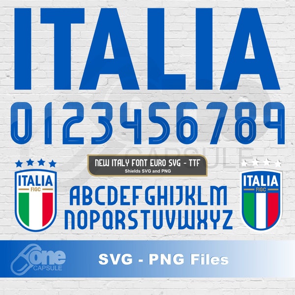 NEW Italy Font Vector Euro 2024 - World Qualifiers 2026, New Italy design Font Svg, Png - L'Azzurro ci unisce, sempre - Azzurri 2024 -