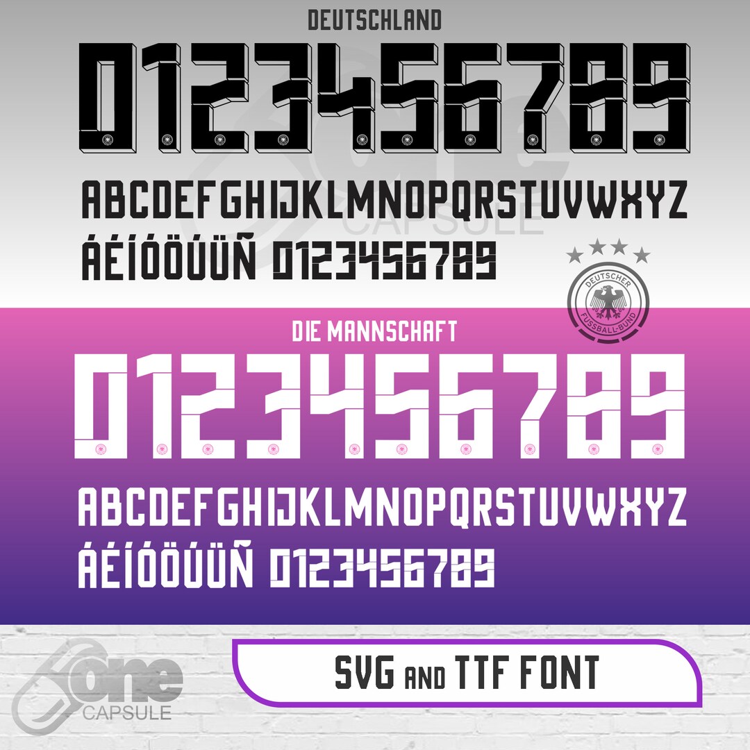 Germany Jersey Font Svg Euro 2024 World Qualifiers 2026, New ...