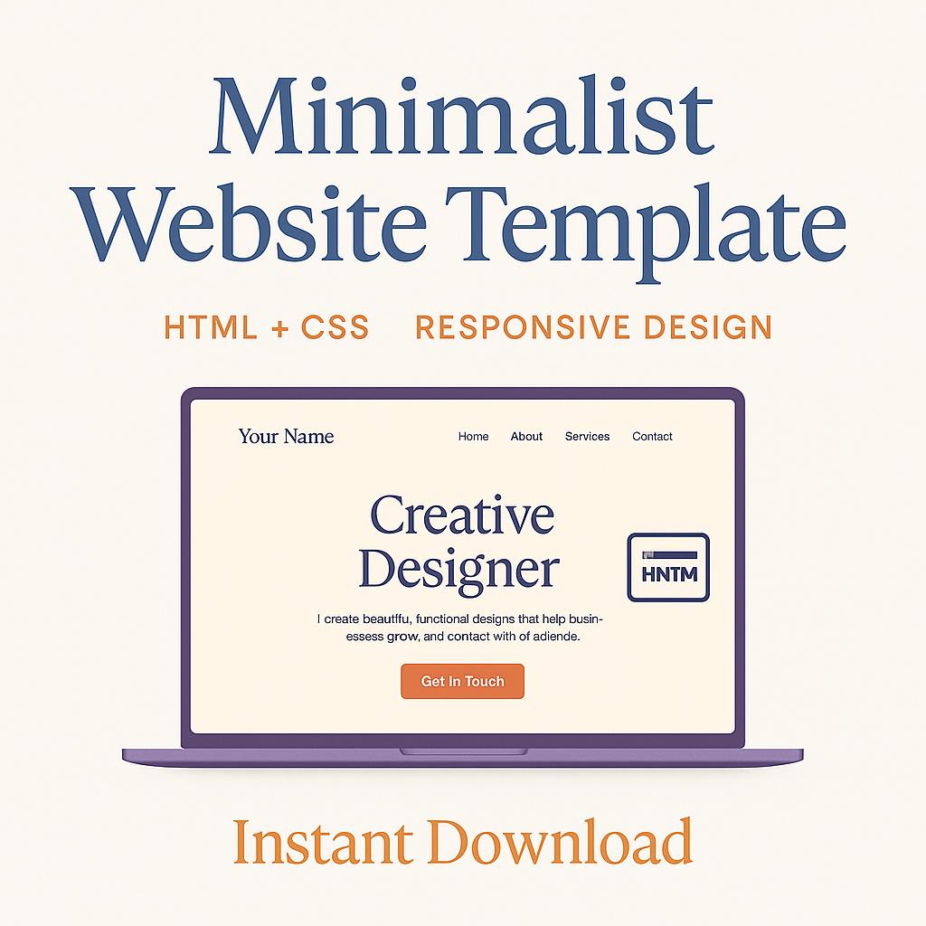 Minimalist Portfolio Website Template | Professional HTML CSS ...
