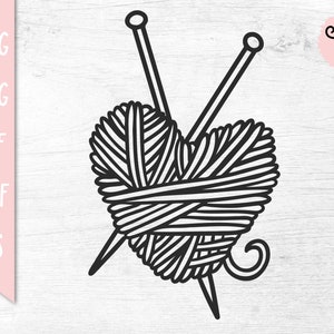 Knitting SVG Yarn SVG Yarn PNG Cricut File - Etsy