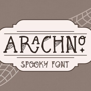 Arachno Font, Halloween Font, Fonts for Cricut, Spooky Font, Handwritten Font