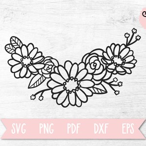 Flower Bunch SVG, Floral SVG, Floral Bunch Cut File