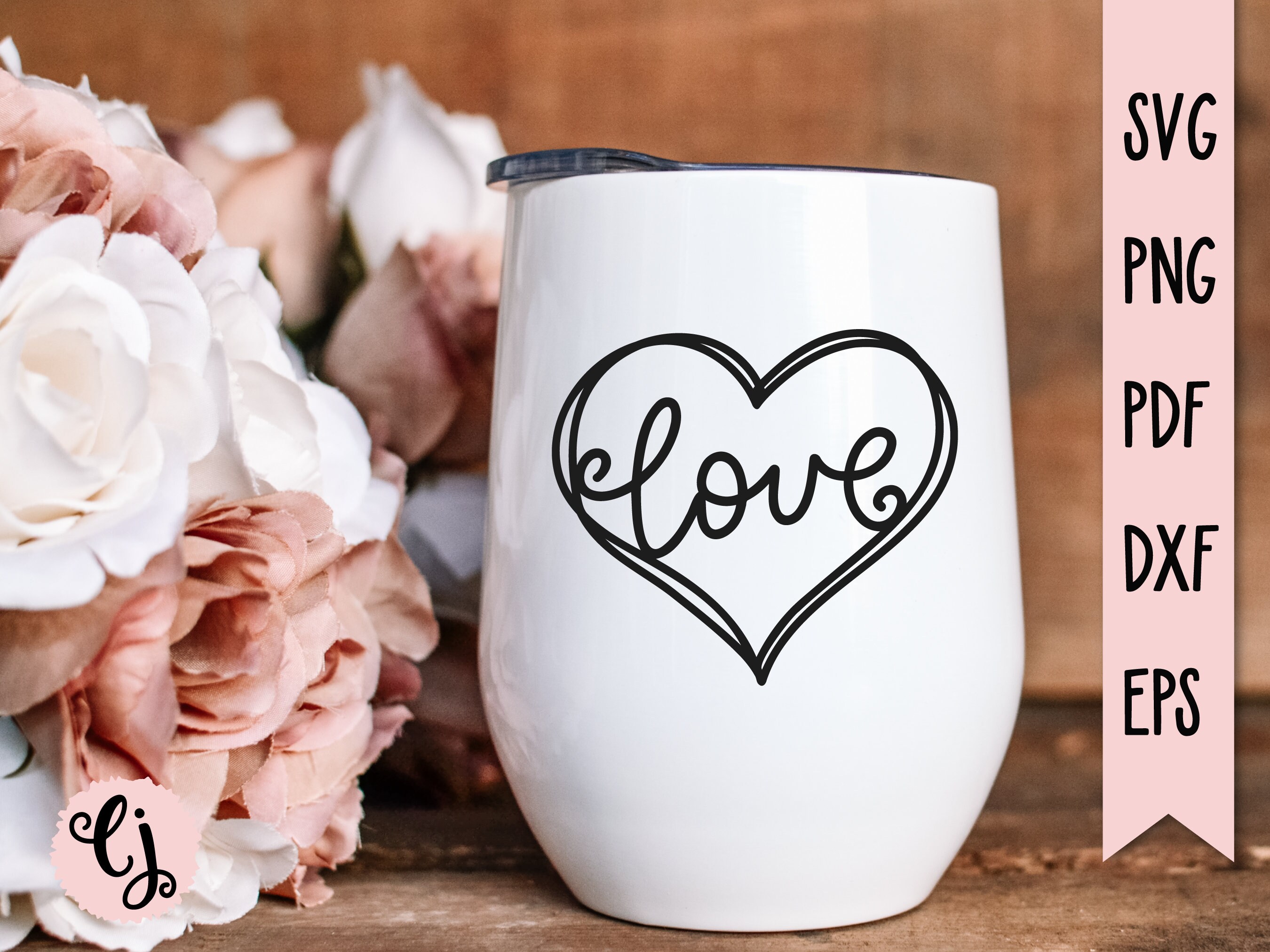 Love Heart SVG, Valentine's SVG, Heart Clipart, SVG File for Cricut - Etsy