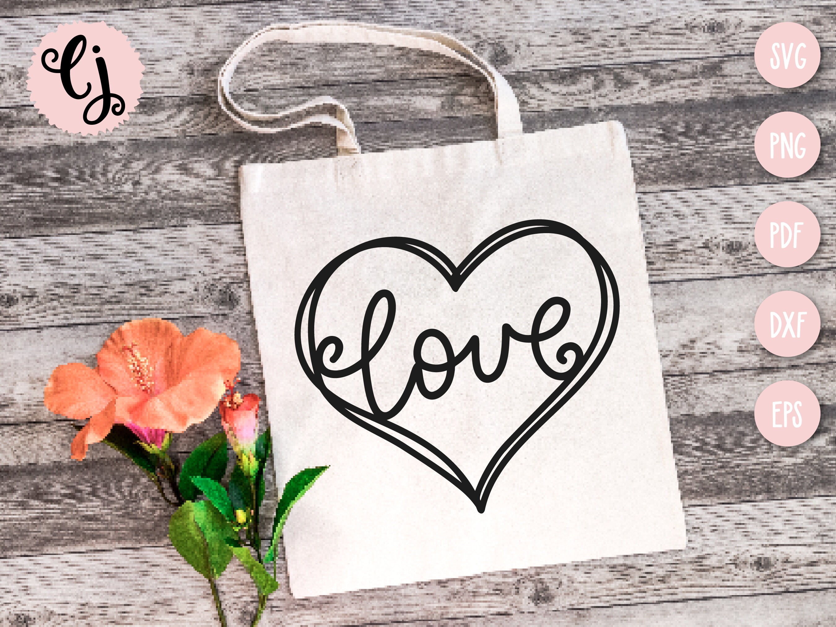 Love Heart SVG, Valentine's SVG, Heart Clipart, SVG File for Cricut - Etsy