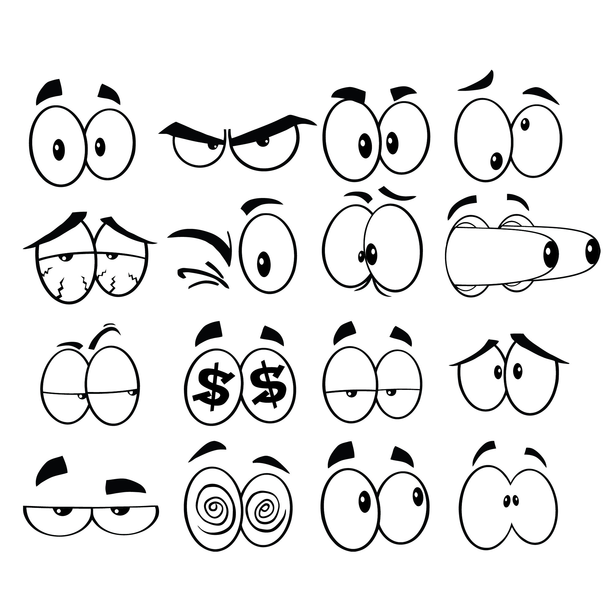 Googly Eyes Clip Art Set – Daily Art Hub // Graphics, Alphabets & SVG