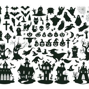 Icone di Halloween - File SVG per macchine da taglio come Cricut e Silhouette - File PDF per la stampa