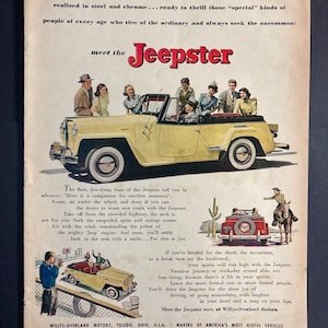 Vintage AUTOMOBILE ads from Life magazines| Several Styles| 1940&#39;s-1960&#39;s | Magazine advertisements | Antique| Original | FREE SHIPPING