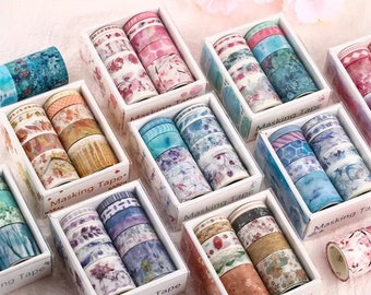 10 pack Themed Washi Tape Roll - Varying Width 10 pcs Washi Tape Embellishment for scrapbooking, journaling, etc.