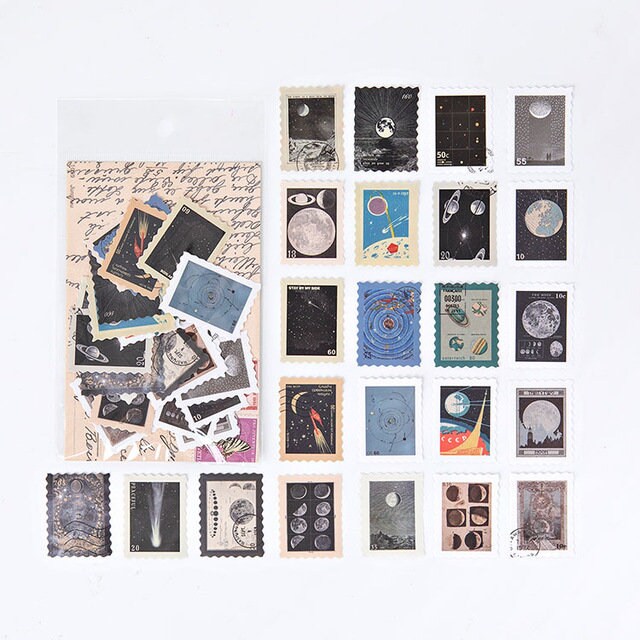 Postage Stamp Style Sticker Pack for Junk Journals, Bullet Journals ...
