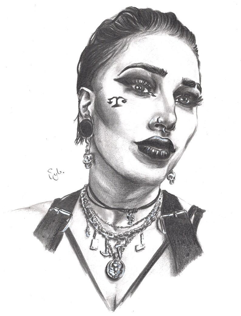 Rhea Ripley Hand Drawn Portrait Art Print Etsy