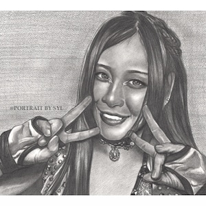 Iyo Sky Io Shirai Hand Drawn Portrait Art Print