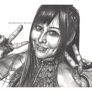 Iyo Sky Io Shirai Hand Drawn Portrait Art Print