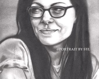 Alex Vause - Laura Prepon - Impressão artística desenhada à mão