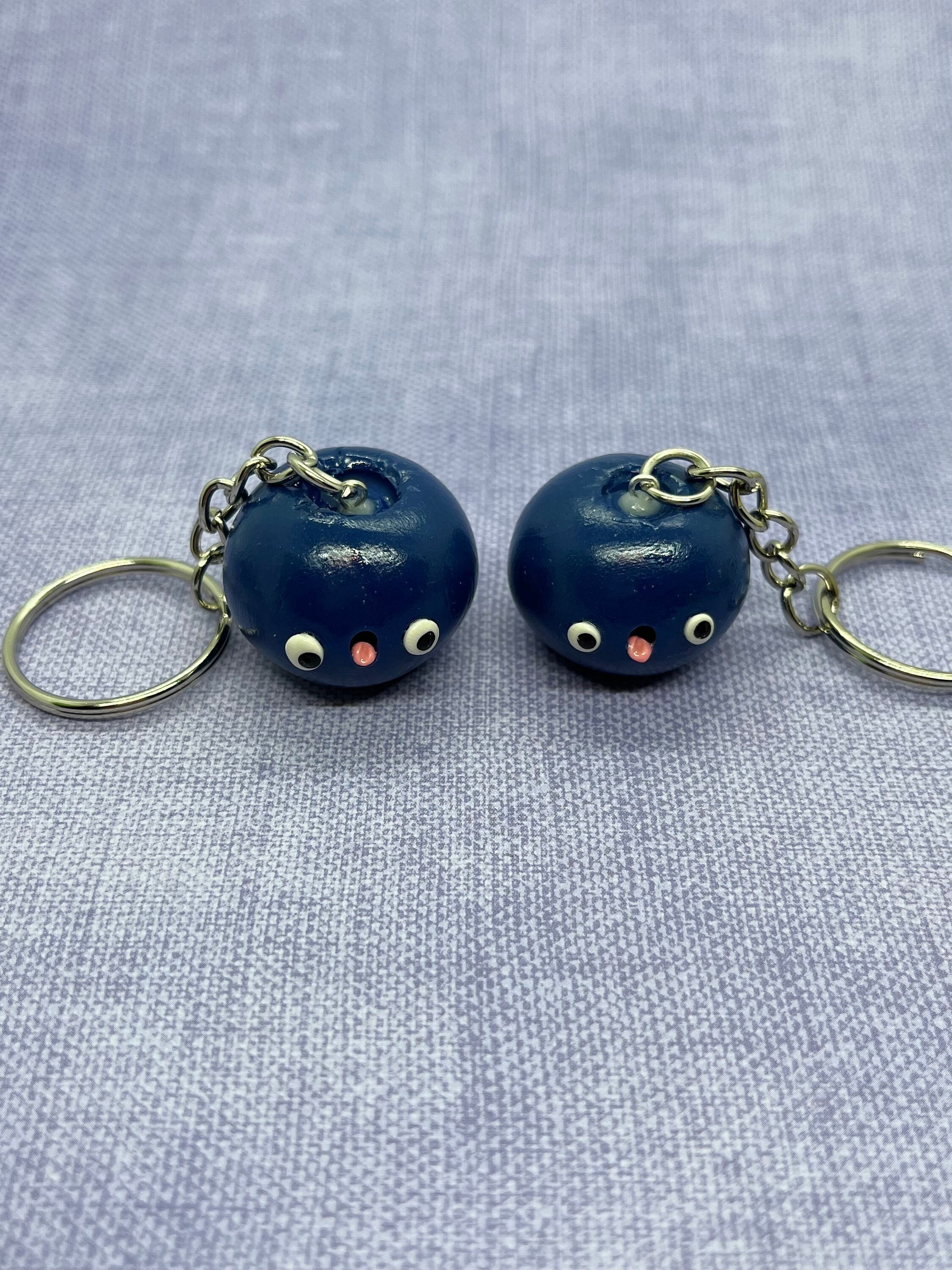 Cute Blueberry Keychain | Kawaii Keychain, Clay Food Keychain, Funny ...