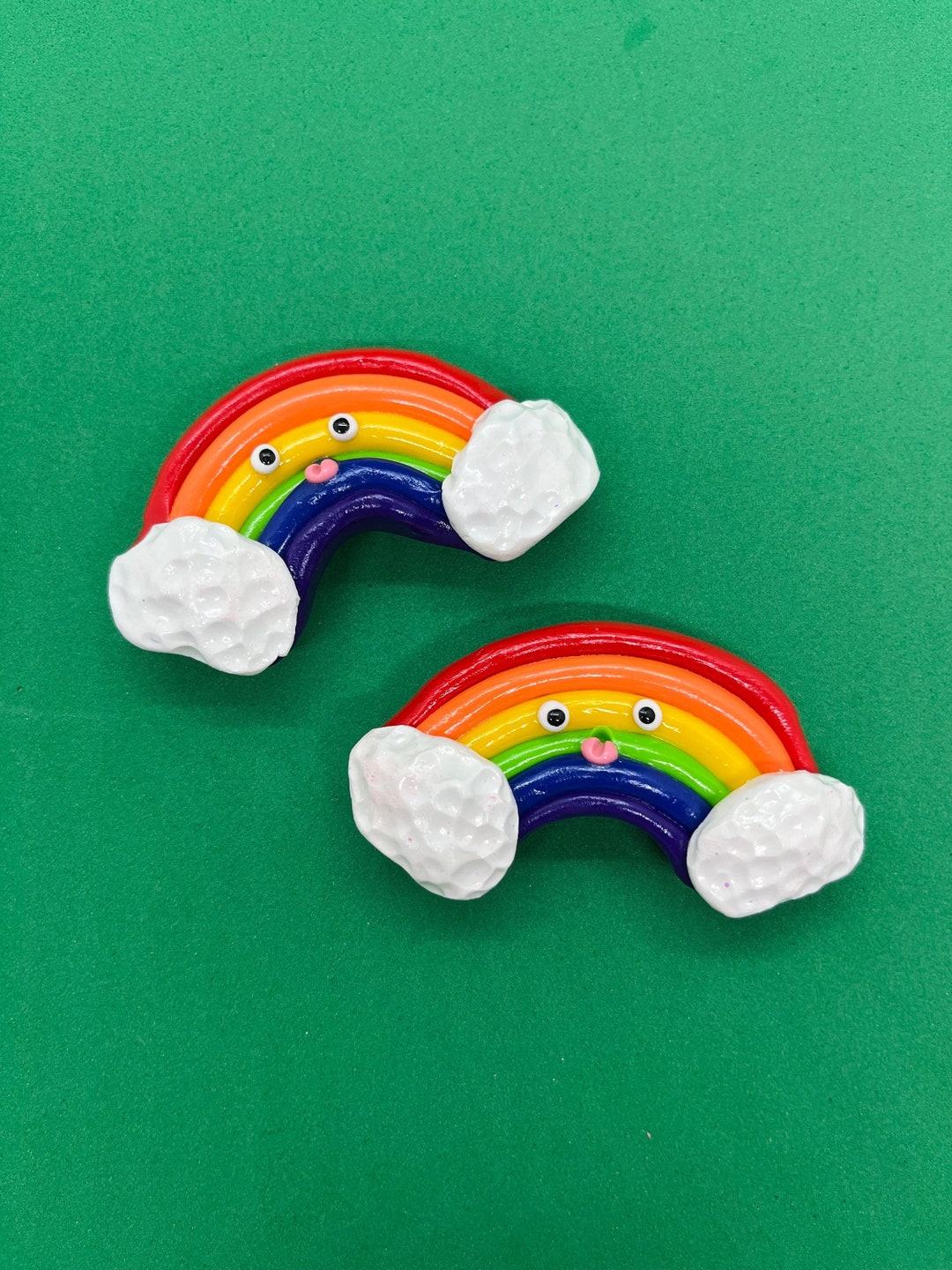 Cute Rainbow Magnet | Kawaii, Clay Rainbow Keychain, St Patricks Day ...