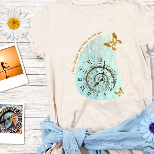 Clockpunk Inspirational PNG, PDF Sublimation Digital Download. Shirts, stickers, tumblers, hoodies. Fantasy art, magical, butterfly