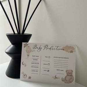 Voorspelkaarten babyshower | Schattige babyshower | Genderneutraal | Eenvoudig | Babyshowergames | Ouders van hetzelfde geslacht