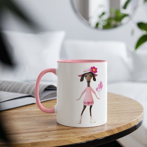 Adorable Cartoon Greyhound Girl Mug