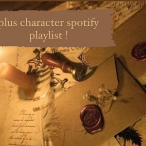 carta de carácter reconfortante manuscrita + lista de reproducción