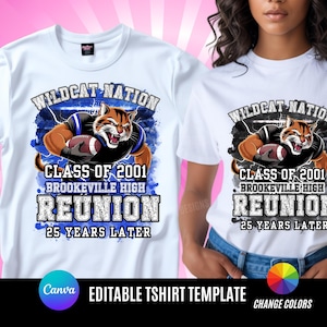 Reunion Alumni Shirt, Football T Shirt Design, Editable in canva and photoshop, T Shirt Design Template, Perfect for Sublimation, DTF or DTG