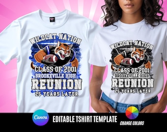 Reunion Alumni Shirt, Football T Shirt Design, Editable in canva and photoshop, T Shirt Design Template, Perfect for Sublimation, DTF or DTG