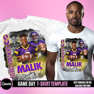 Football Game Day Design File, Football T Shirt Design, Editable in canva, T Shirt Design Template, Perfect for Sublimation, DTF or DTG