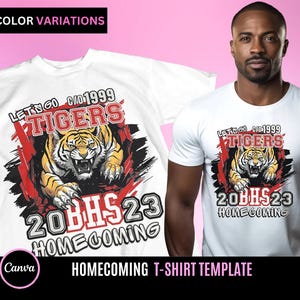 Homecoming Design File, Football T Shirt Design, Editable in canva, T-Shirt Design Template,Perfect for Sublimation,dtf,dtg,YEAR IS EDITABLE
