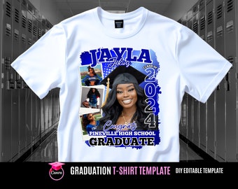 Graduation or Senior Multicolor T Shirt Design, Editable in canva, 2025, Senior Shirt, PSD Canva Template, Perfect for Sublimation, DTF DTG