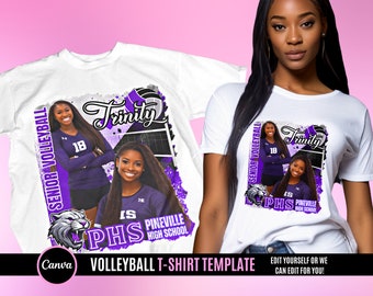Volleyball Game Day Design File, Football T Shirt Design, Editable in canva, T Shirt Design Template, Perfect for Sublimation, DTF DTG
