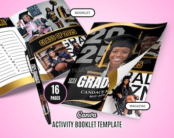 Graduation Booklet Template | Graduation Activity Book | Graduation Gift Template | Graduation Party Favor | DIY Canva Template
