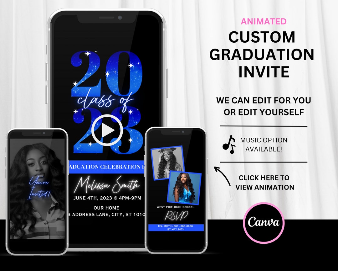 Animated Graduation Invitation, Graduation Invitation is Edit for You ...