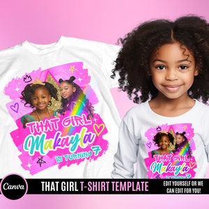 That Girl Birthday T Shirt Design Template, Perfect for Sublimation, DTF or DTG, T Shirt design