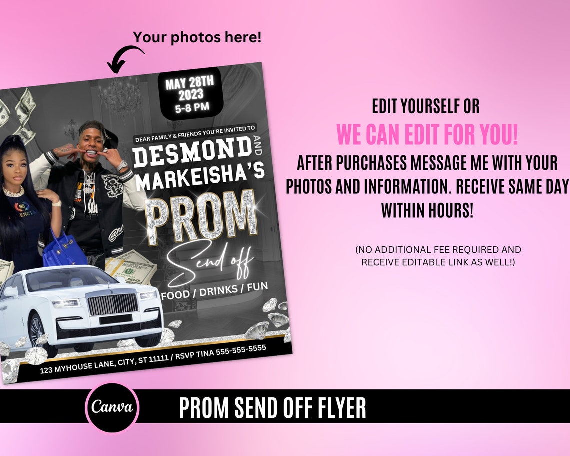 Prom Send off Flyer | Prom Send off Invitation | Prom Night Event ...
