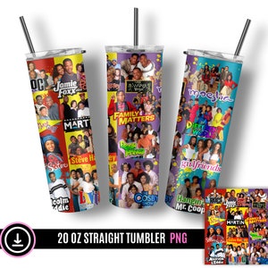 90s Black Sitcom Tumbler Wrap for 20 oz Skinny Tumbler, Style 1