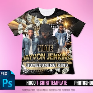 3D Tee Shirt Design File, Photoshop, Homecoming King Design File, T Shirt Design Template, Perfect for Sublimation, DTF or DTG