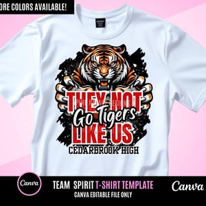 Homecoming Design File, Football T Shirt Design, Editable in canva, T Shirt Design Template, Perfect for Sublimation, DTF or DTG, Tiger