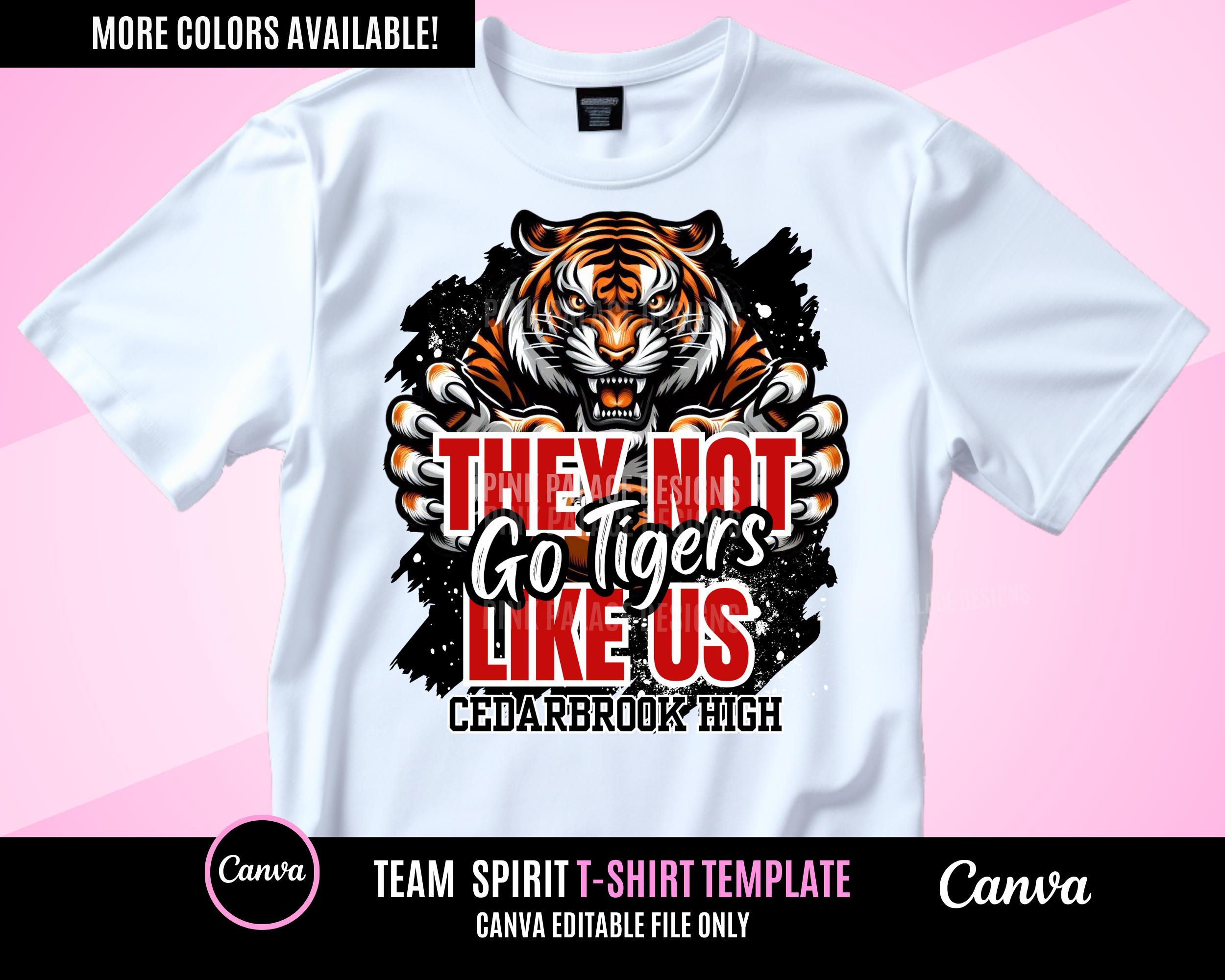 Homecoming Design File, Football T Shirt Design, Editable in canva, T Shirt Design Template, Perfect for Sublimation, DTF or DTG, Tiger
