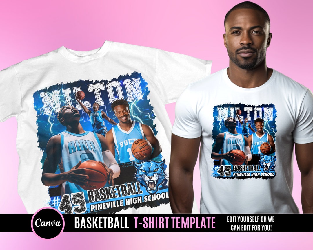 Basketball Tshirt Design File, Game Day Design File, Editable in Canva ...