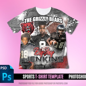 3D Tee Shirt Design, PSD, Photoshop, Football Game Day Design File, T Shirt Design Template, Perfect for Sublimation, DTF or DTG, Red Yellow