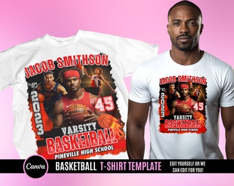 Basketball TShirt Design File, Game Day Design File, Editable in canva, T Shirt Design Template, Perfect for Sublimation, DTF